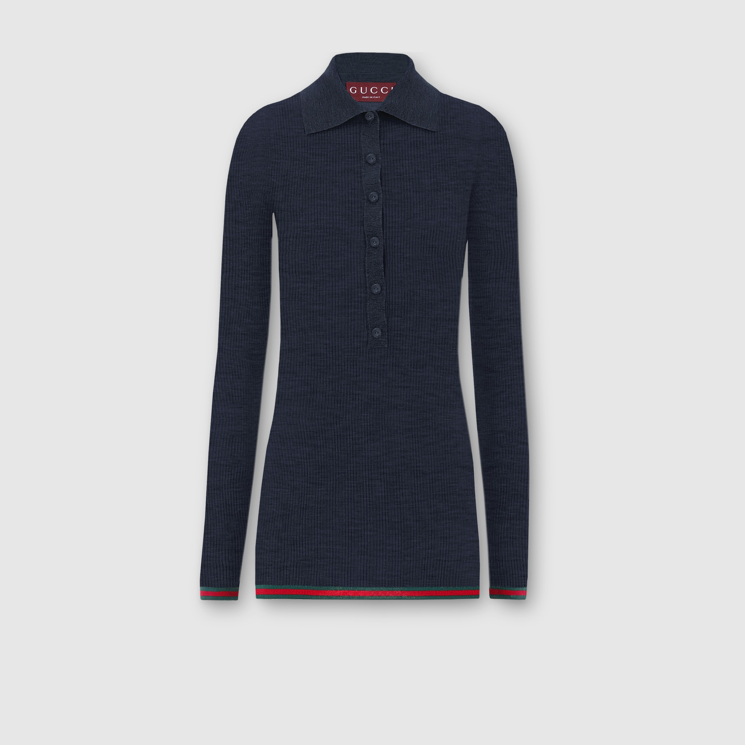 Extra fine rib cashmere knit top - 1