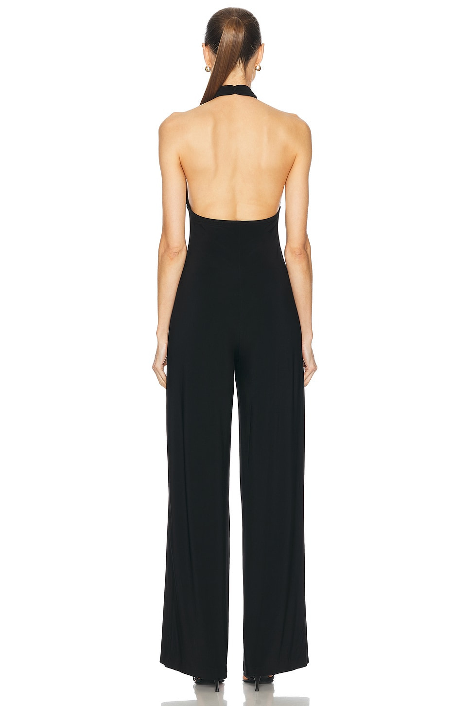 Cross Halter Straight Leg Jumpsuit - 3