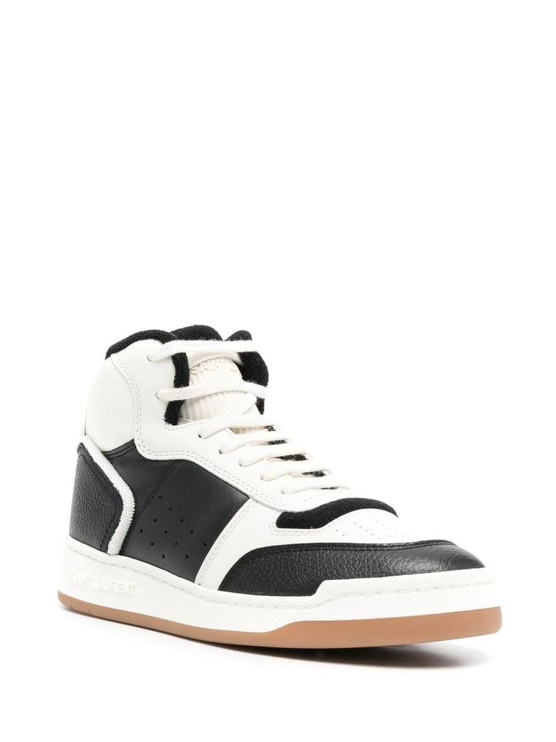 SAINT LAURENT colour-block high-top sneakers outlook