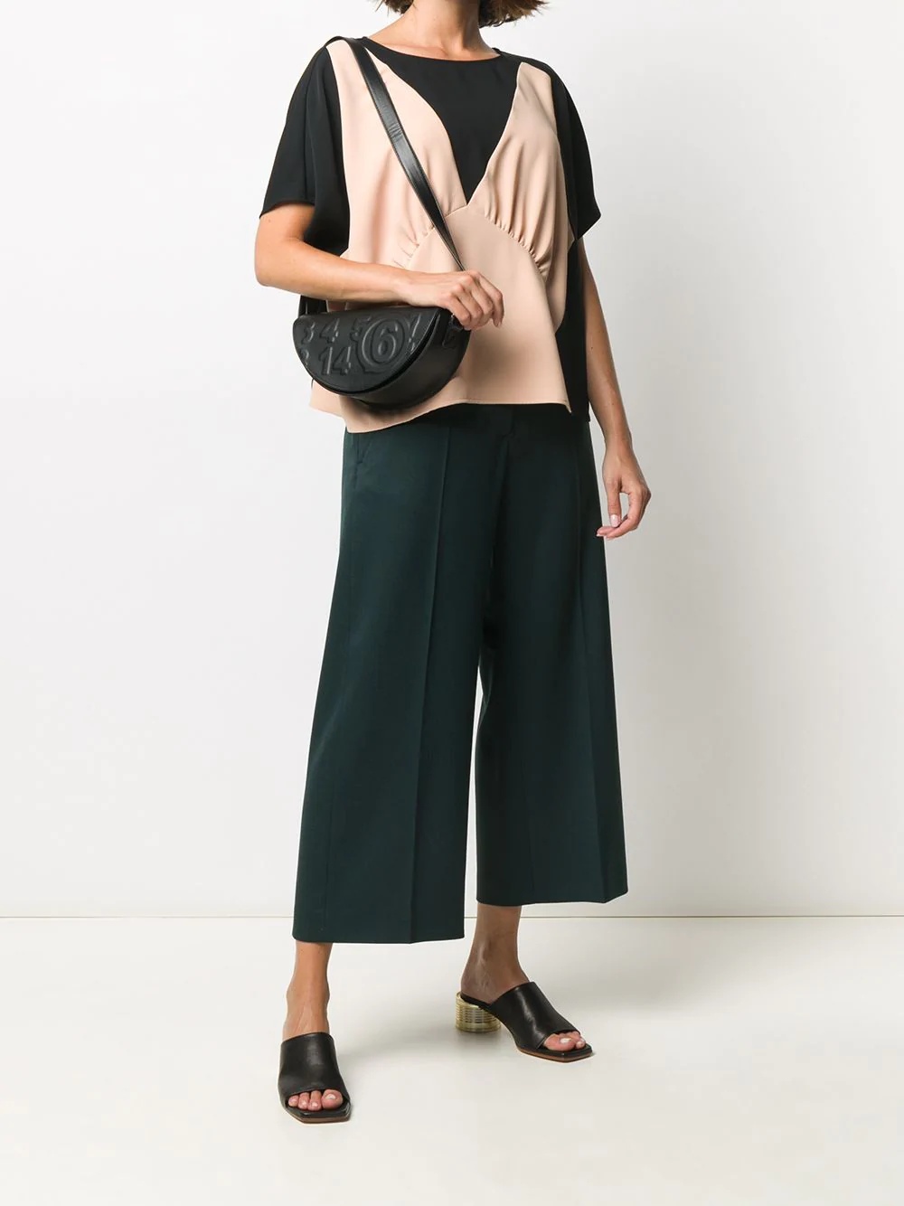 wide-leg cropped trousers - 2