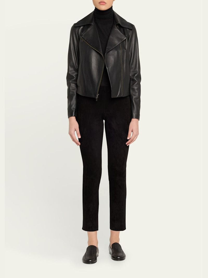 Vince Stretch-Suede Split Hem Crop Pants outlook