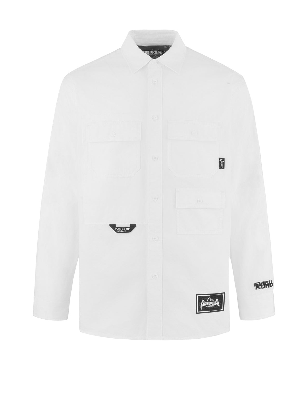 Multi-pockets Relax Fit Long Sleeves Shirt - 12