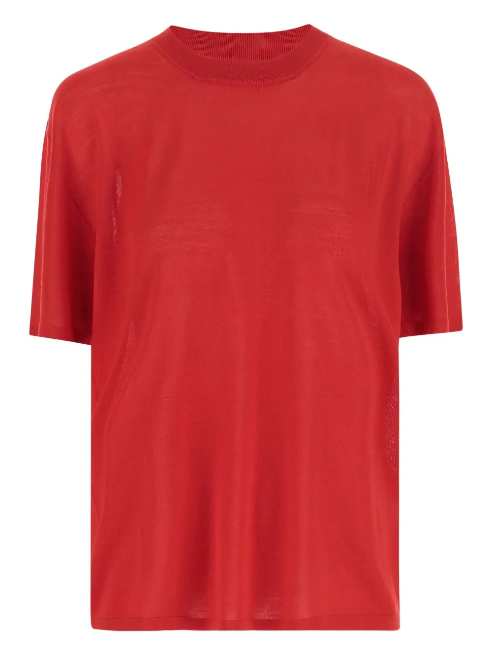 short-sleeve merino-wool sweater - 1