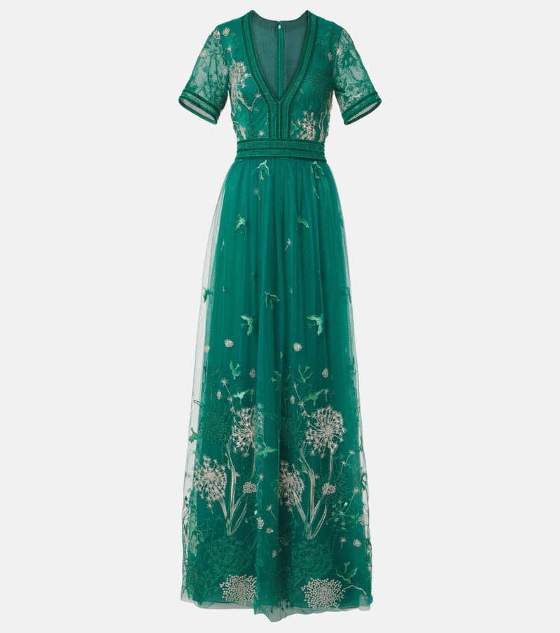 Floral embroidered gown 1