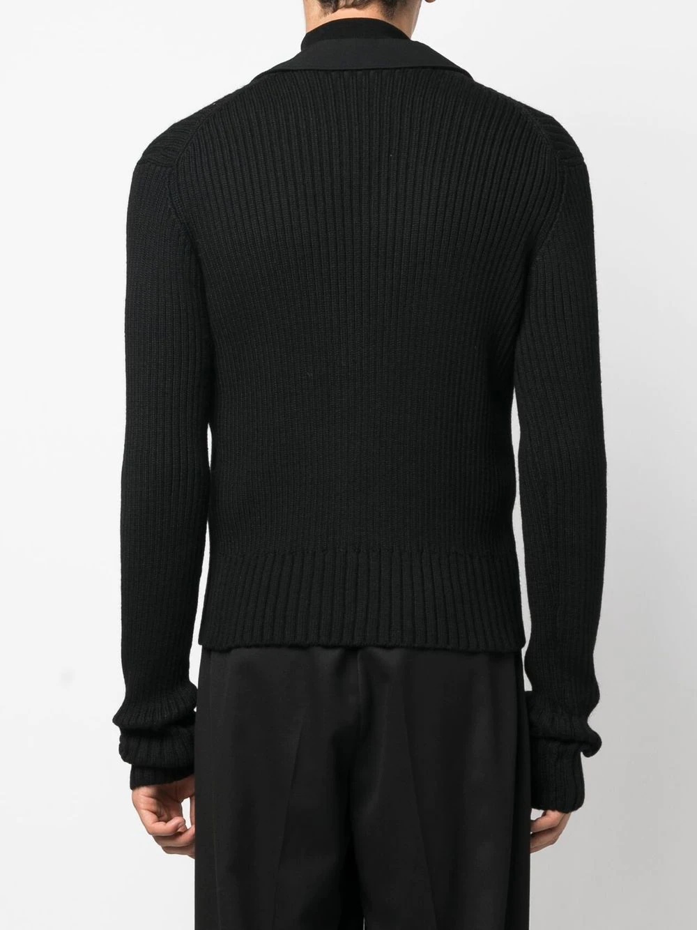 blazer-style wool cardigan - 4