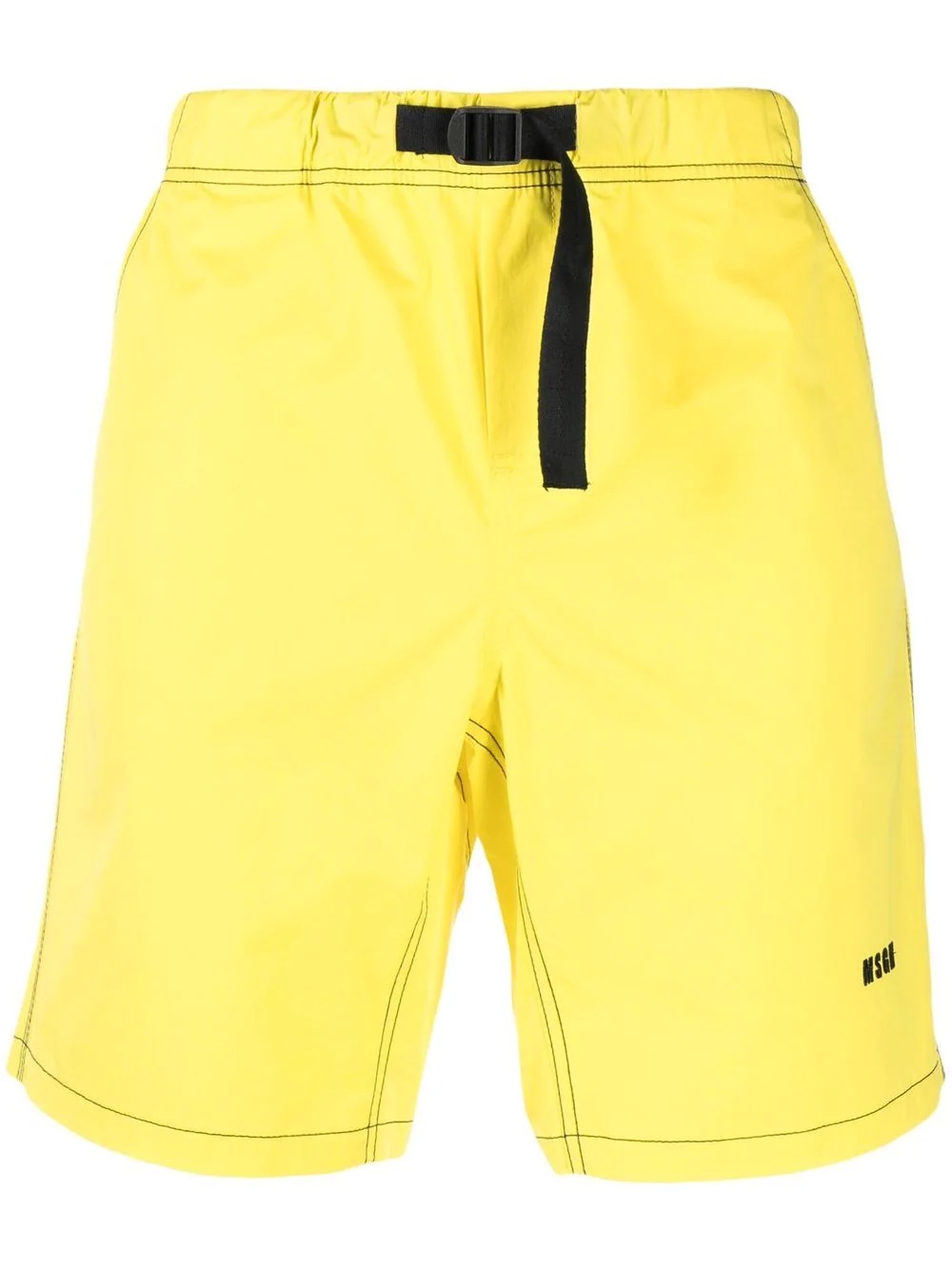 contrast stitching track shorts - 1