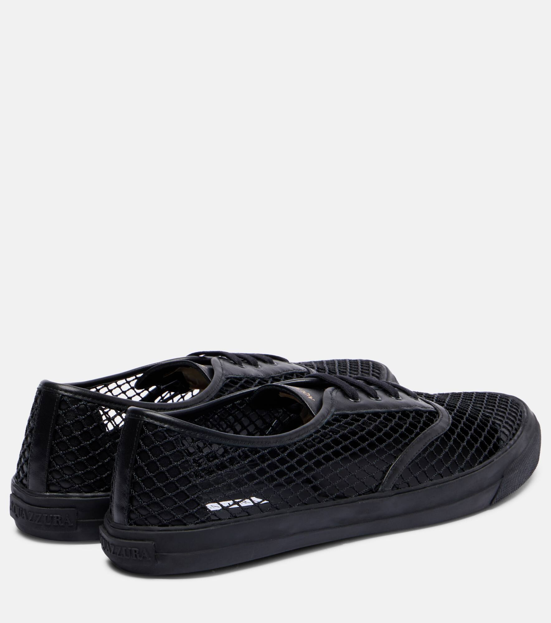 Minimalist Mesh leather-trimmed sneakers - 2