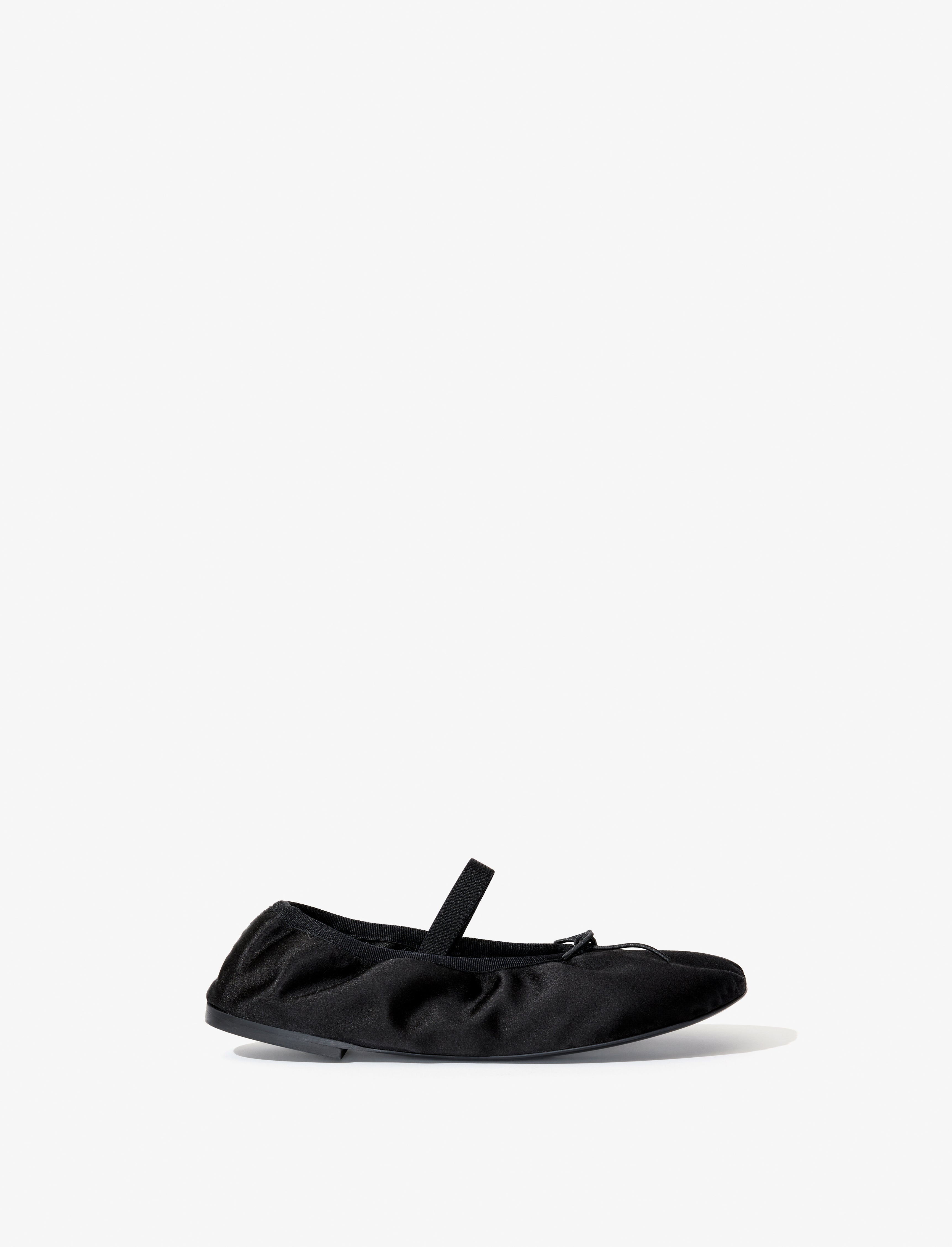 Glove Mary Jane Ballet Flats in Satin - 3