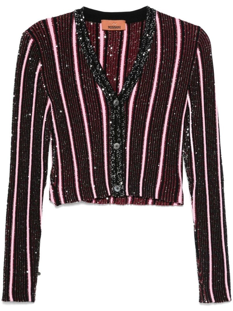 sequined ribbed cardigan 1