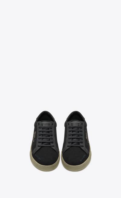 SAINT LAURENT court classic sl/06 embroidered sneakers in canvas and smooth leather outlook