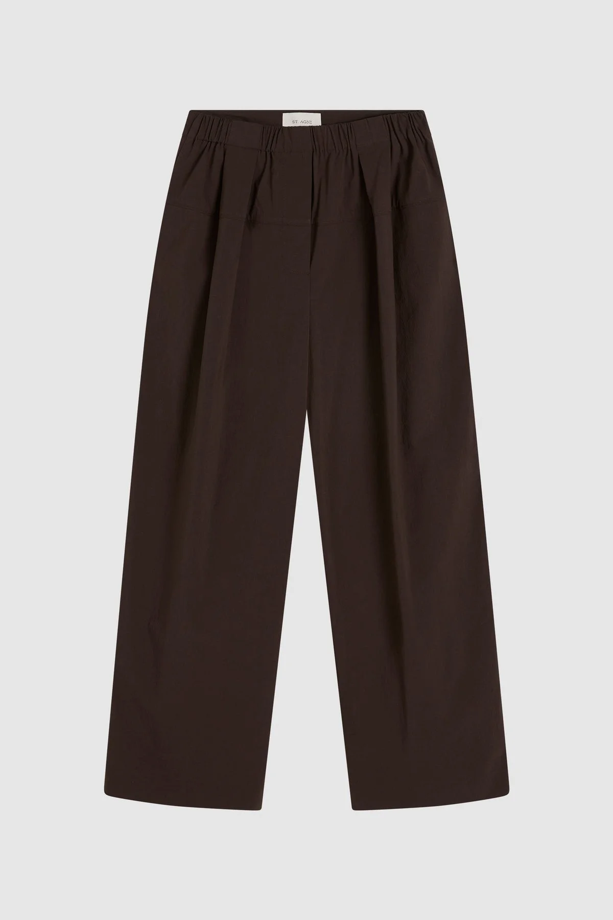 Relaxed Pleat Pants - Bark - 1
