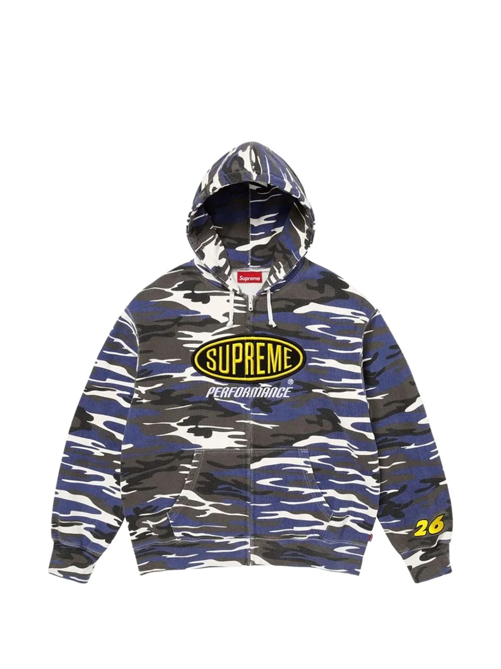 camouflage-print zip-up hoodie - 1