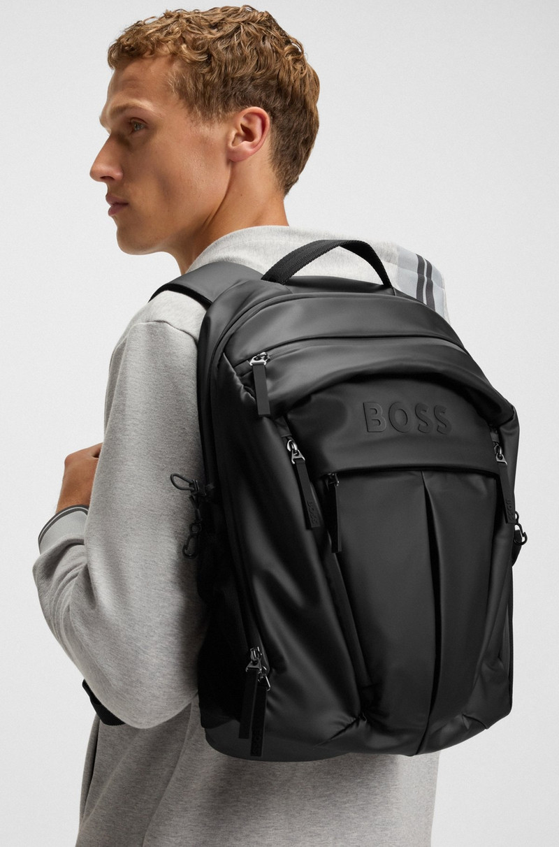 BOSS FAUX-LEATHER BACKPACK WITH LOGO DETAIL outlook