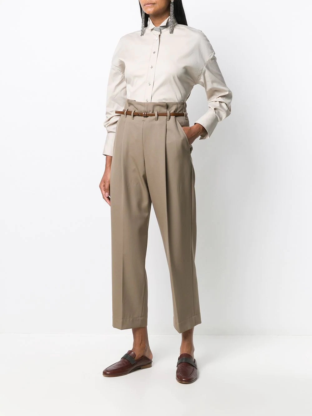 tailored paper bag trousers - 2