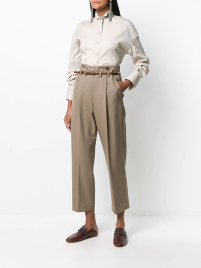 Brunello Cucinelli tailored paper bag trousers outlook