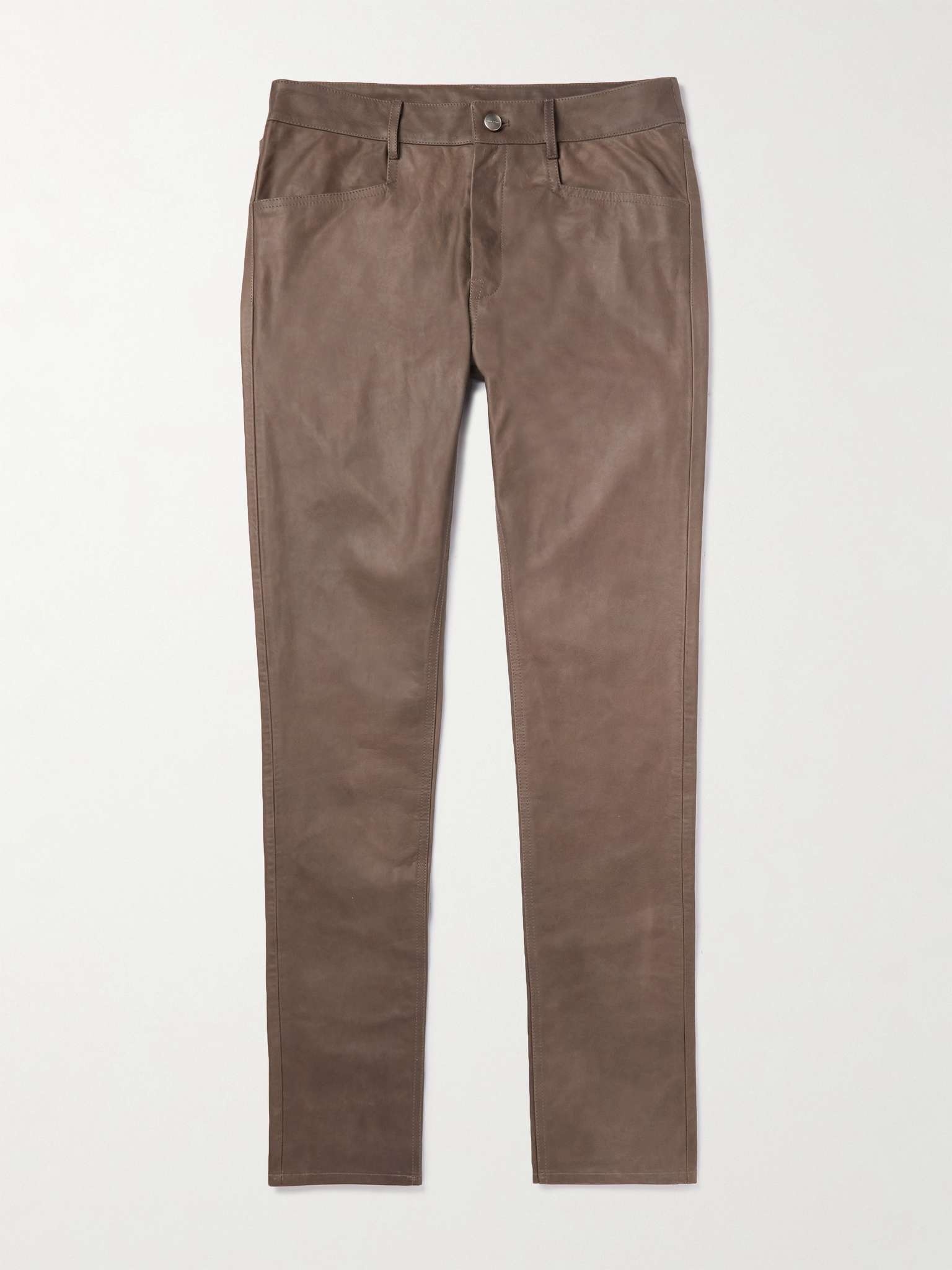 Tyrone Skinny-Fit Leather Trousers - 1