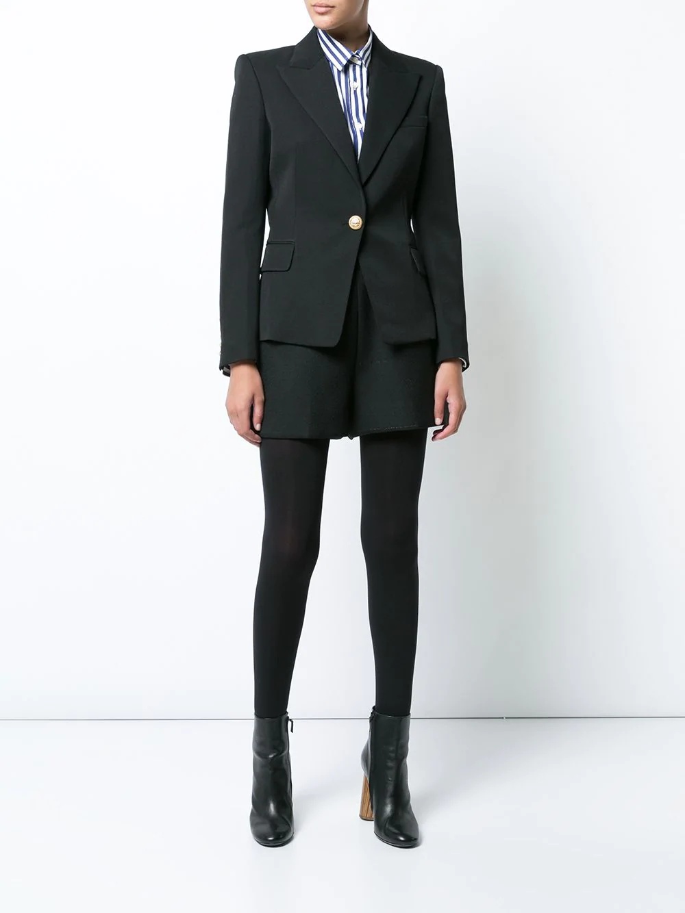 fitted wool blazer - 2