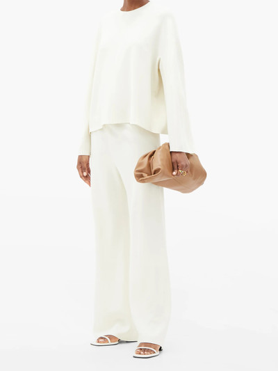 The Row Gala high-rise cady wide-leg trousers outlook