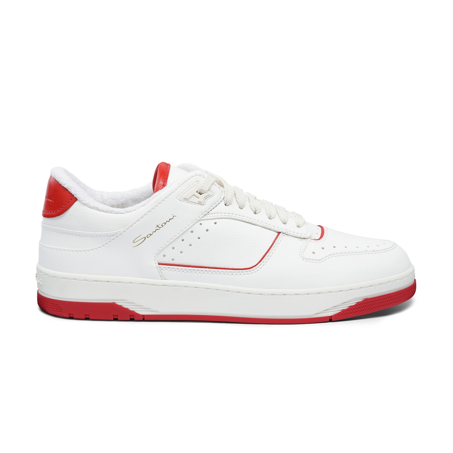 Men's white and red leather Sneak-Air sneaker - 1