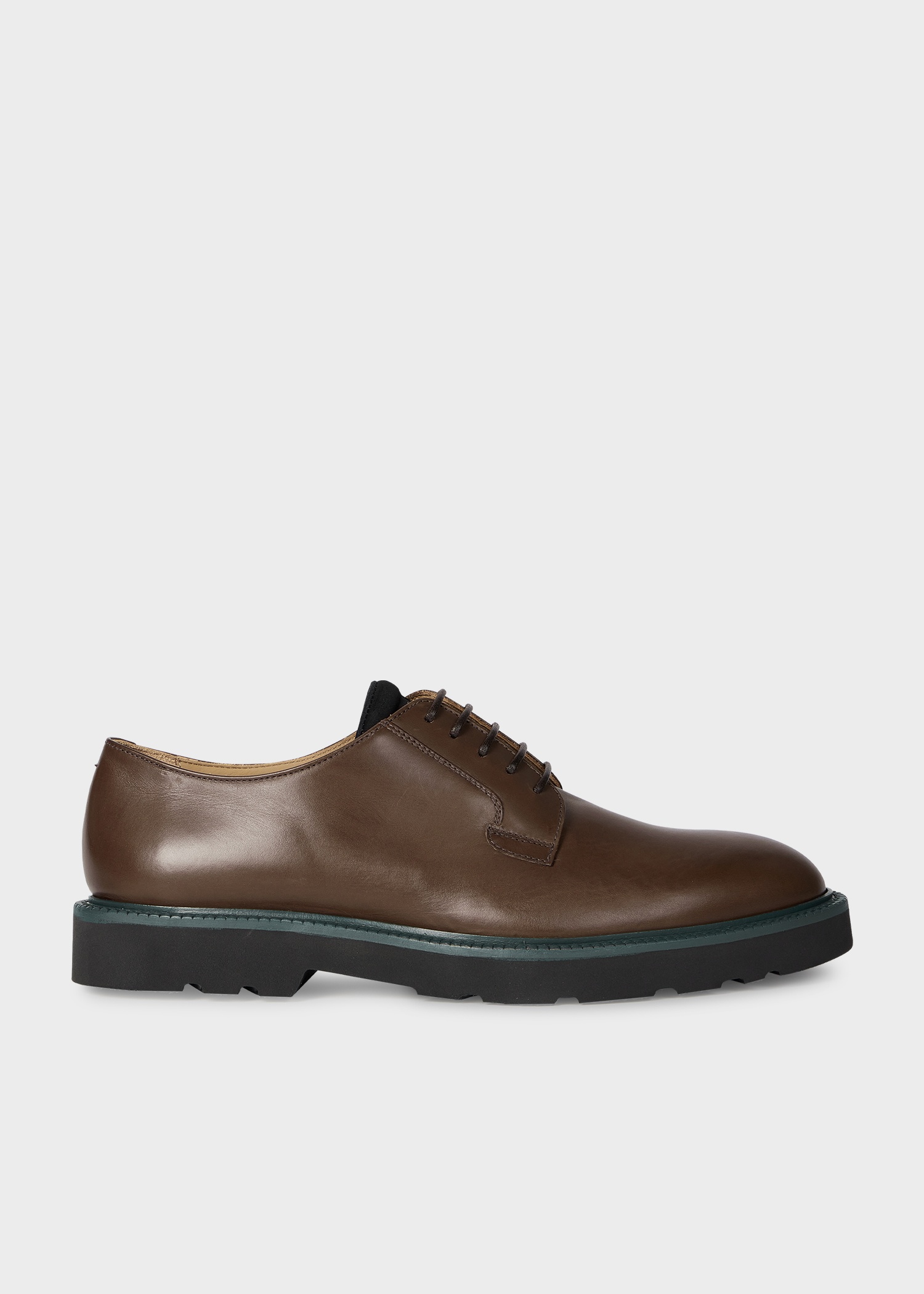 Brown Leather 'Ras' Shoes - 1