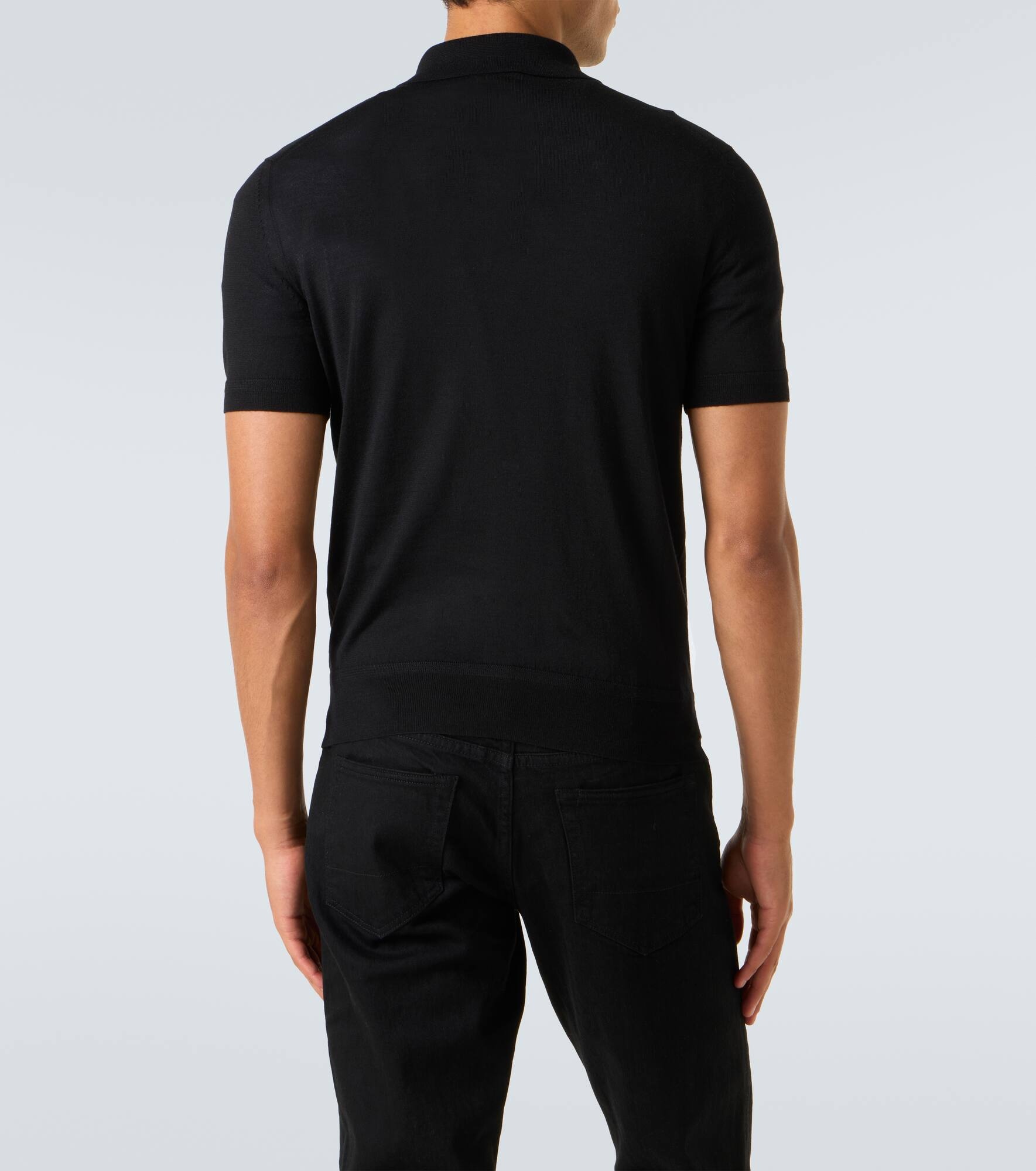 Cashmere and silk polo shirt - 4