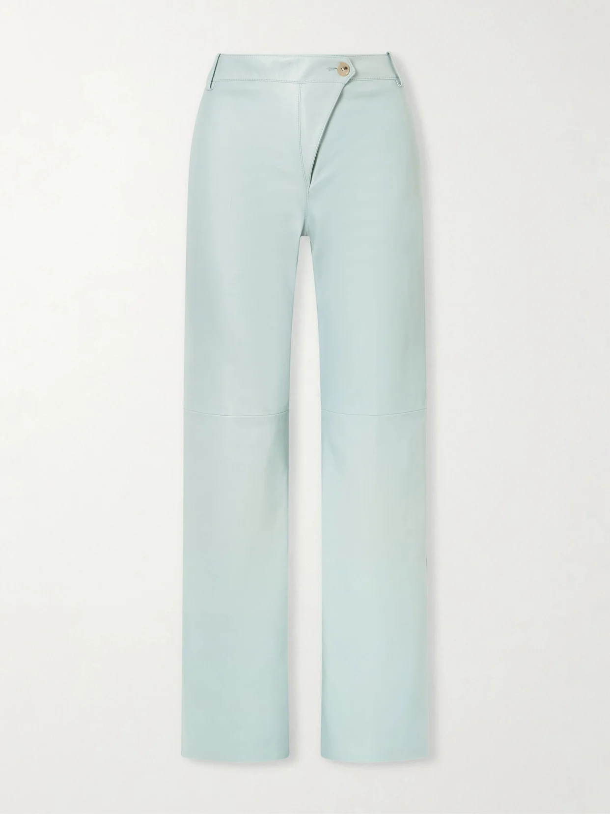 High-rise Paneled Leather Straight-leg Pants - 1