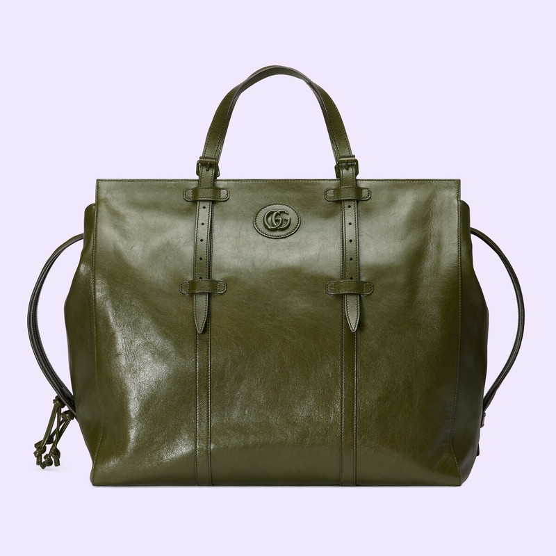 Large tote bag with tonal Double G 1