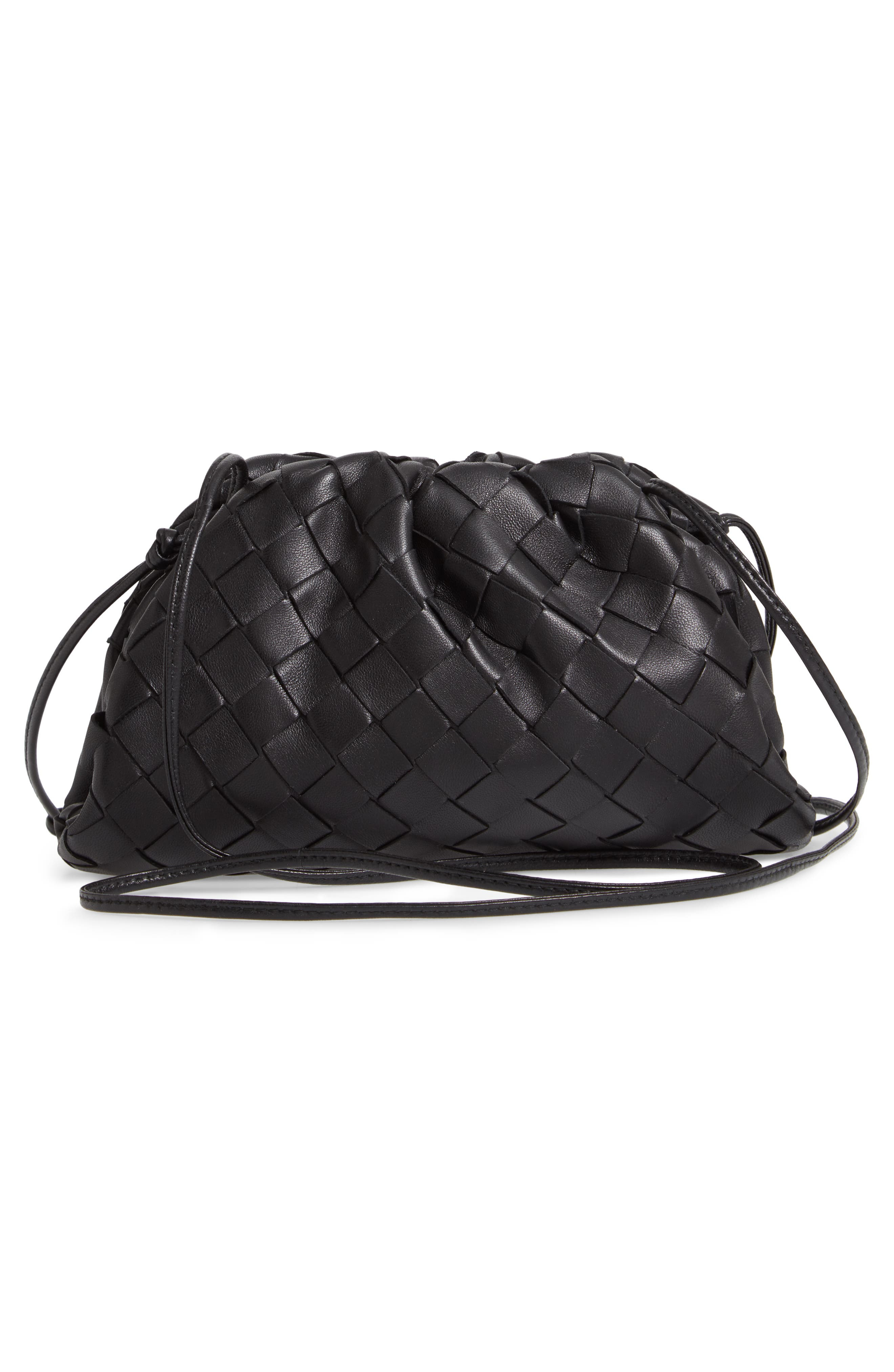 Bottega Veneta Small The Pouch Leather Clutch in Nero/Silver at Nordstrom - 3