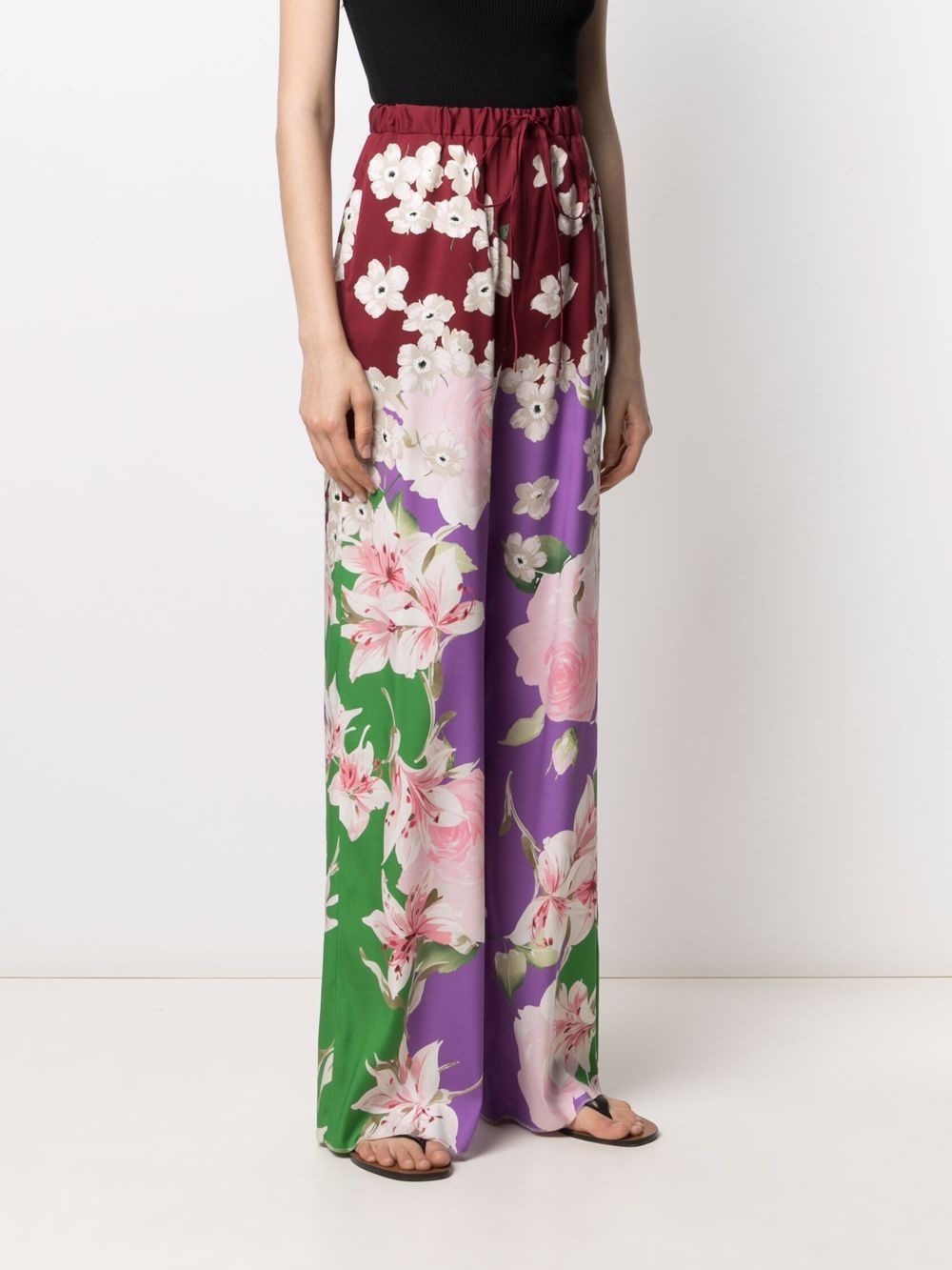floral-print trousers - 3