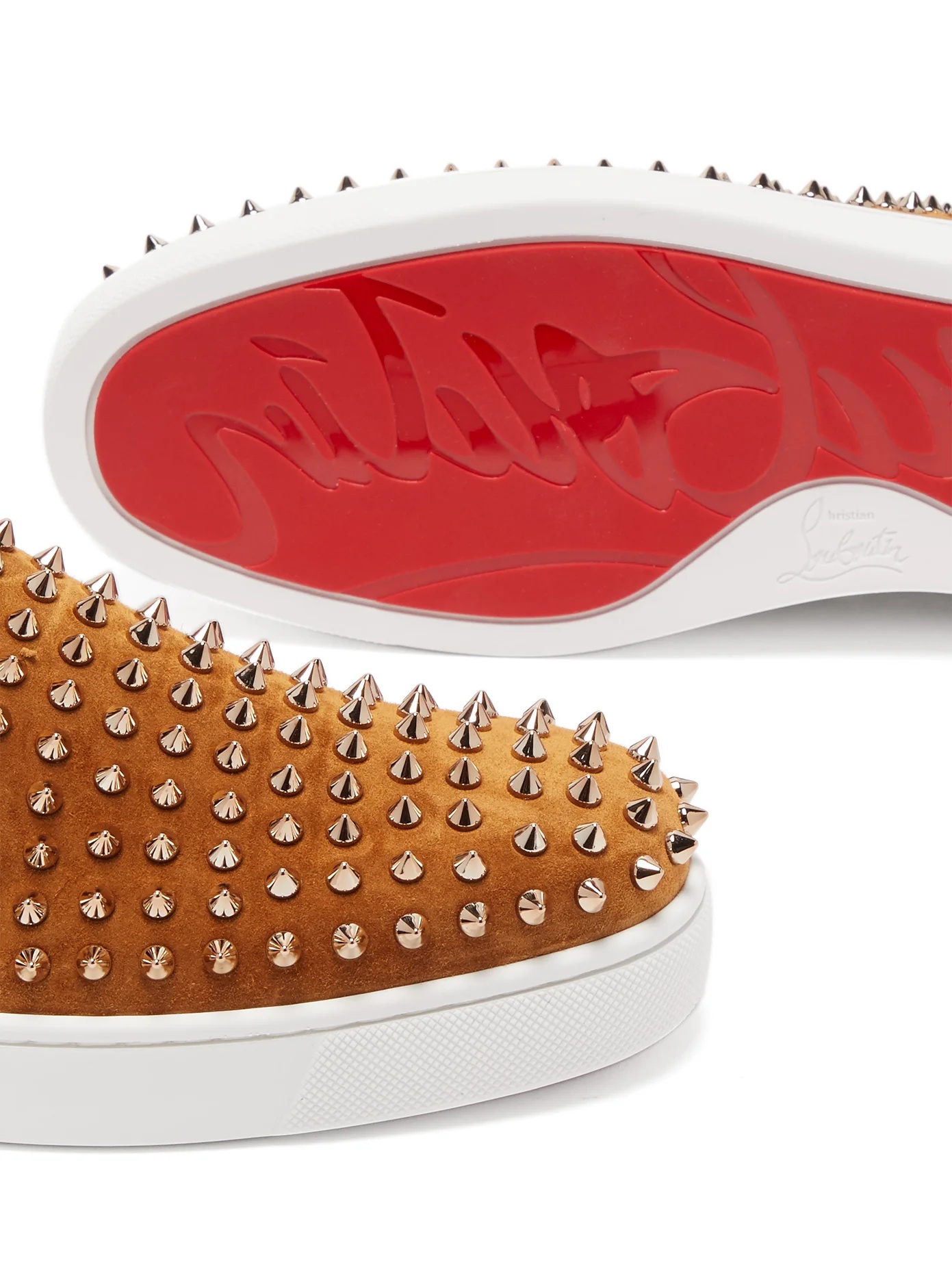 Roller-Boat spike-embellished suede trainers - 6