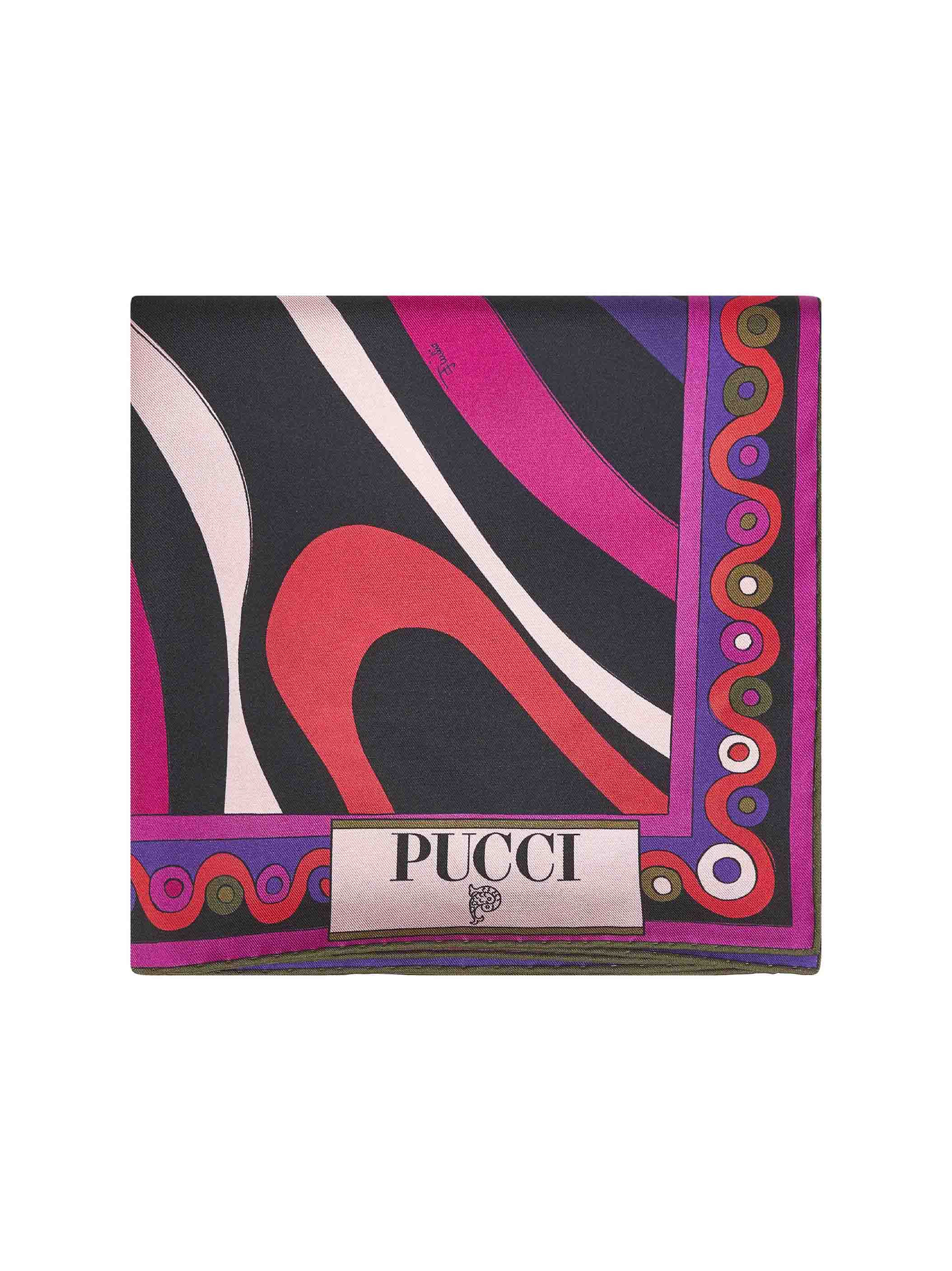 Printed silk twill scarf - 1