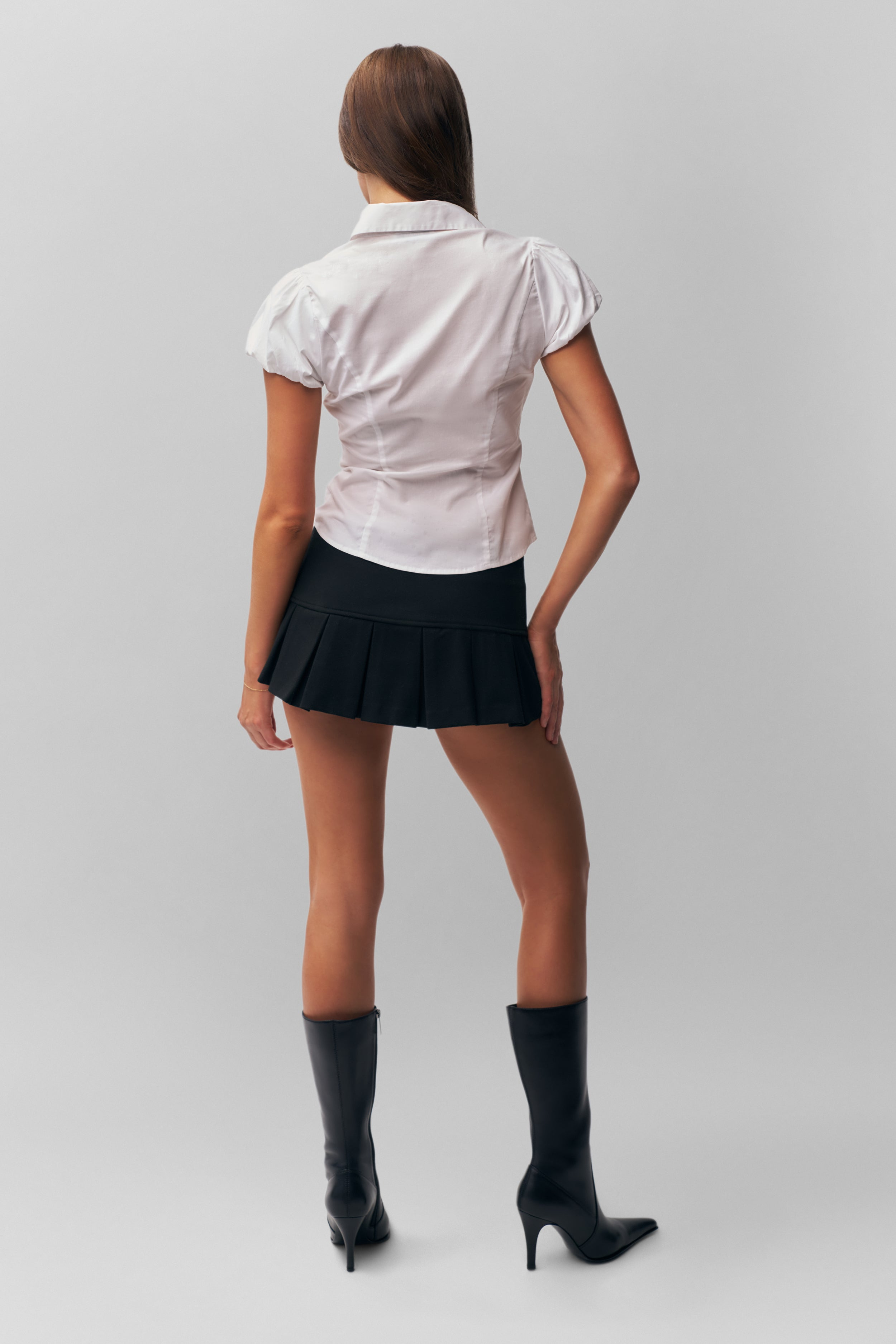 PLEATED MICRO MINI SKIRT - 9
