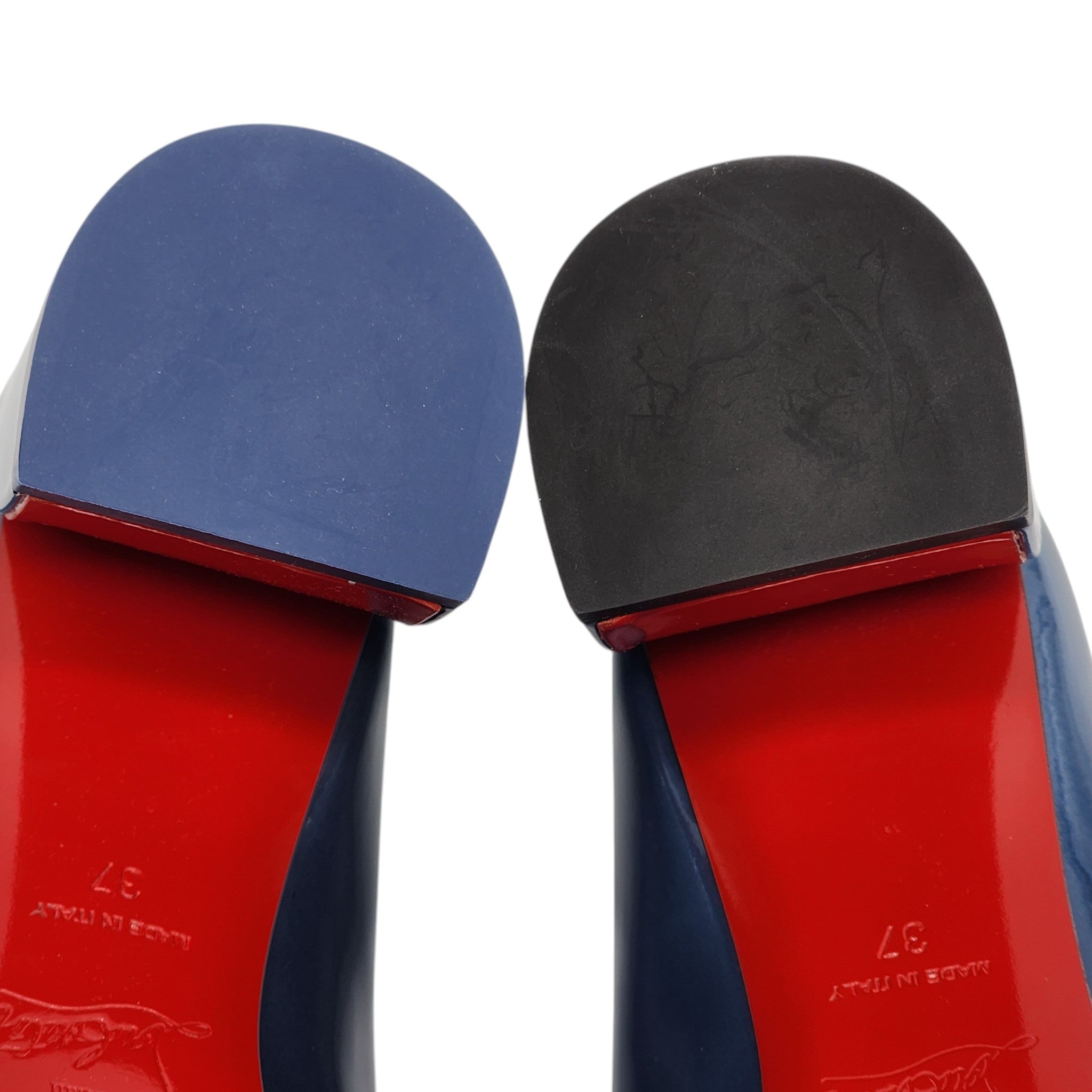 Christian Louboutin Miss Jane Pumps 55mm - Leather - Blue - 37 - 7