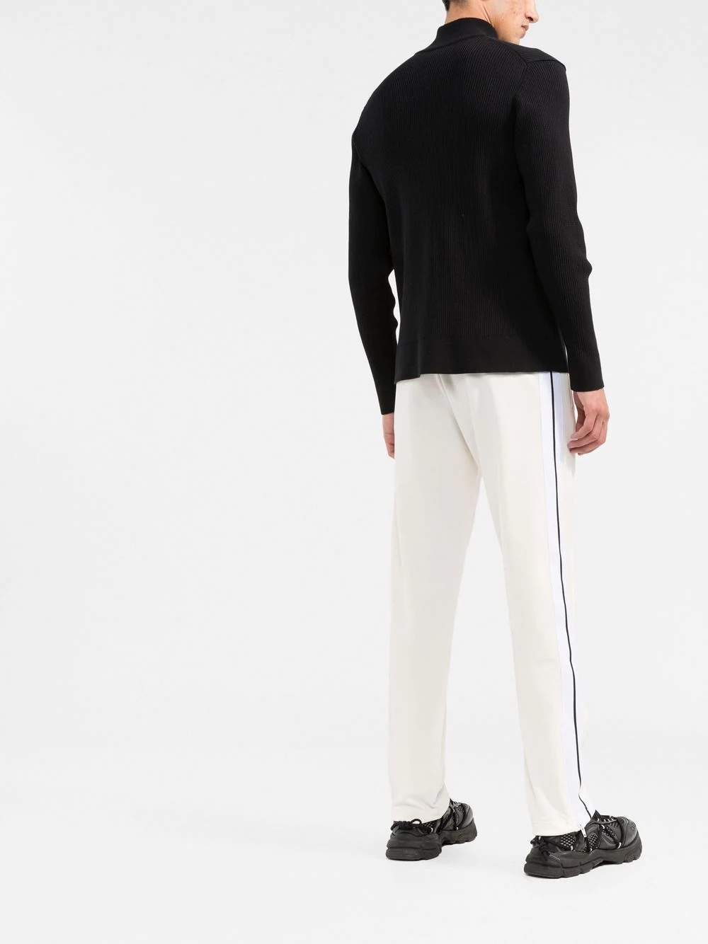 side stripe track pants - 4