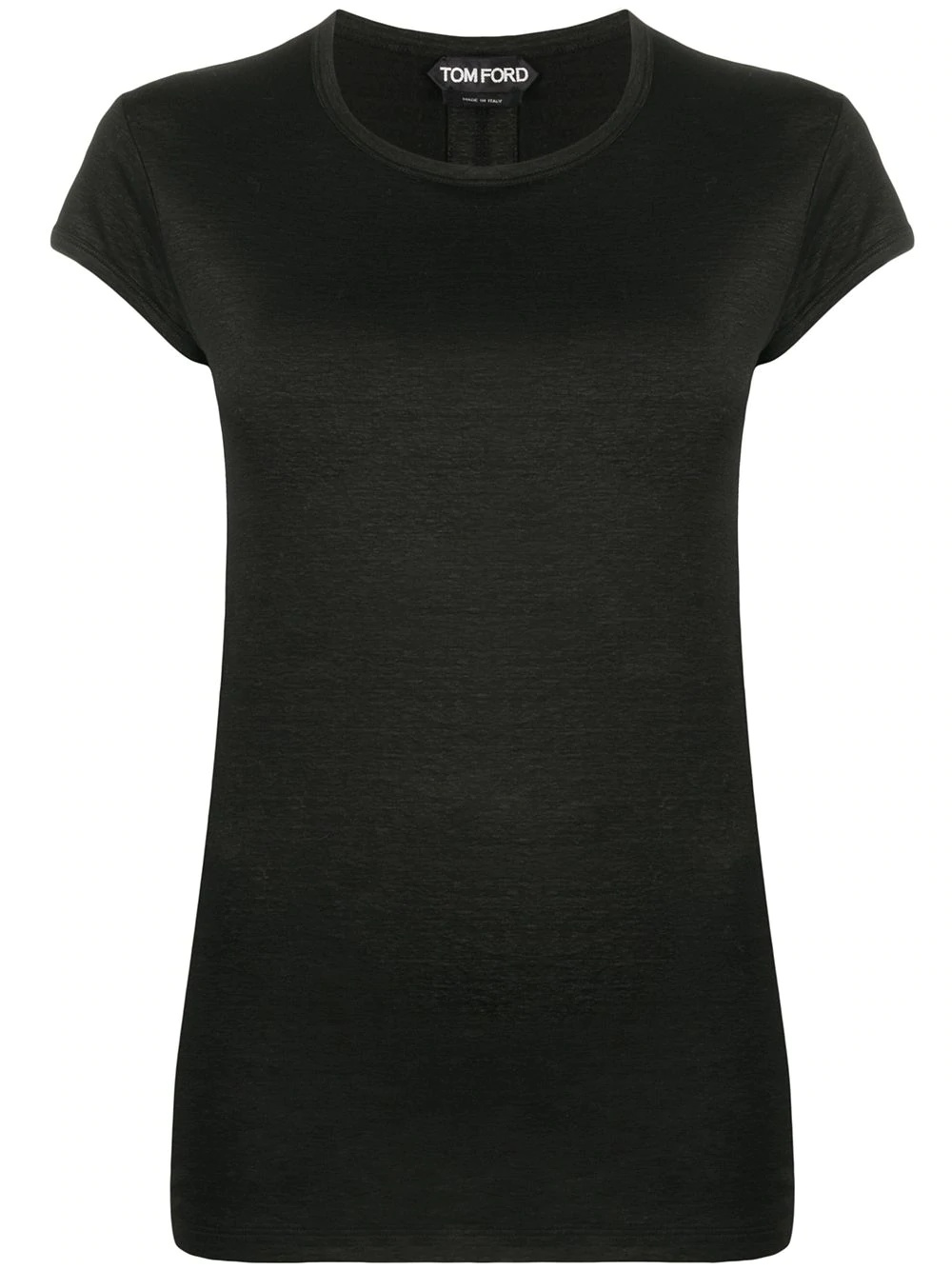 crew neck sheer T-shirt - 1