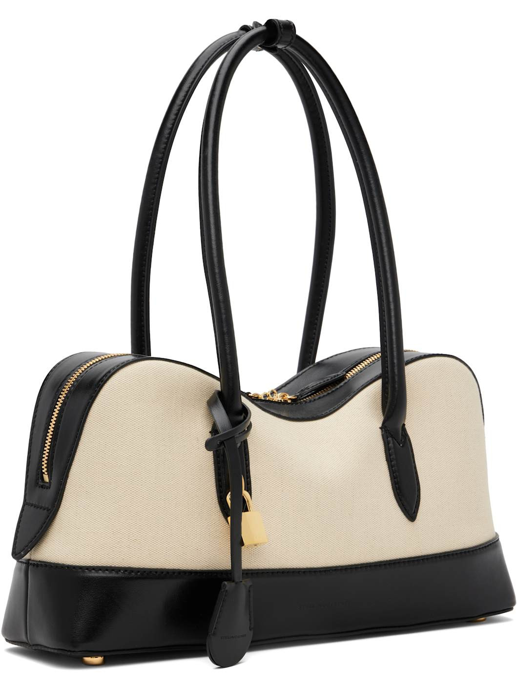 Beige & Black Ryder Canvas Shoulder Bag - 2