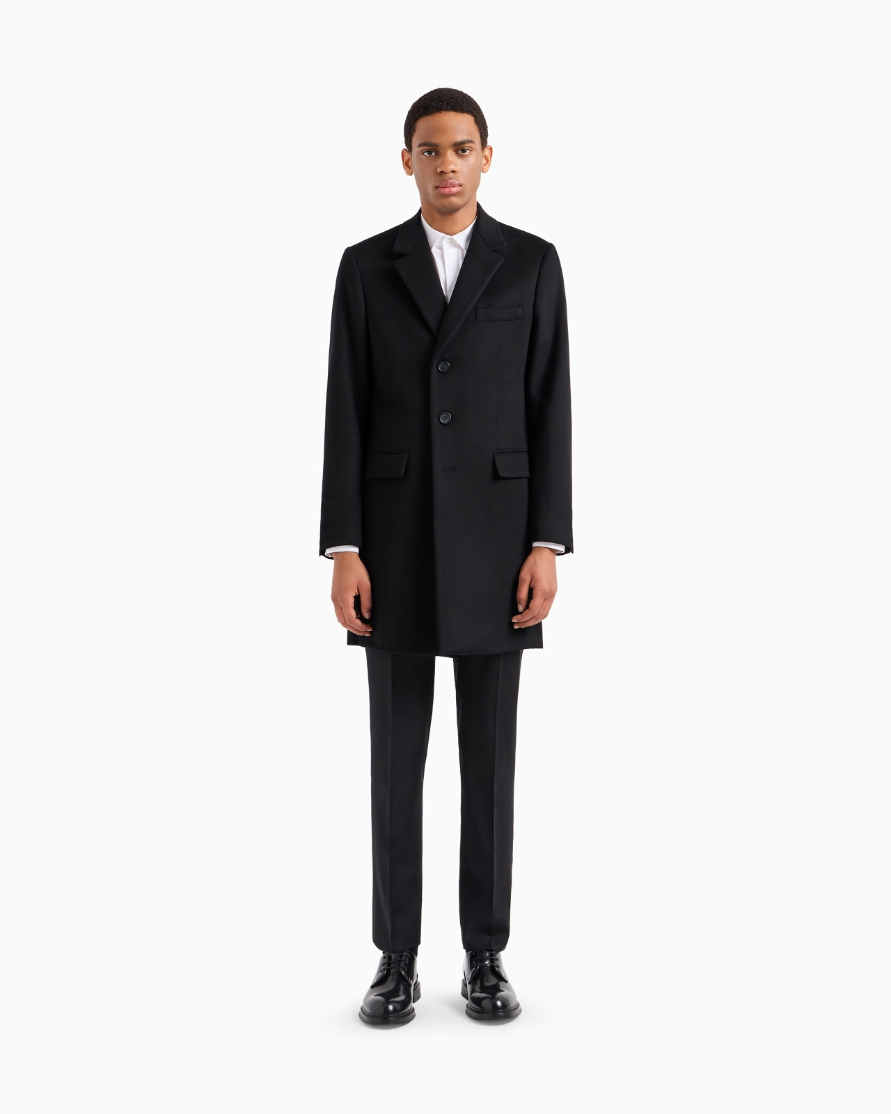 Coat with lapels in beaver cashmere - 4