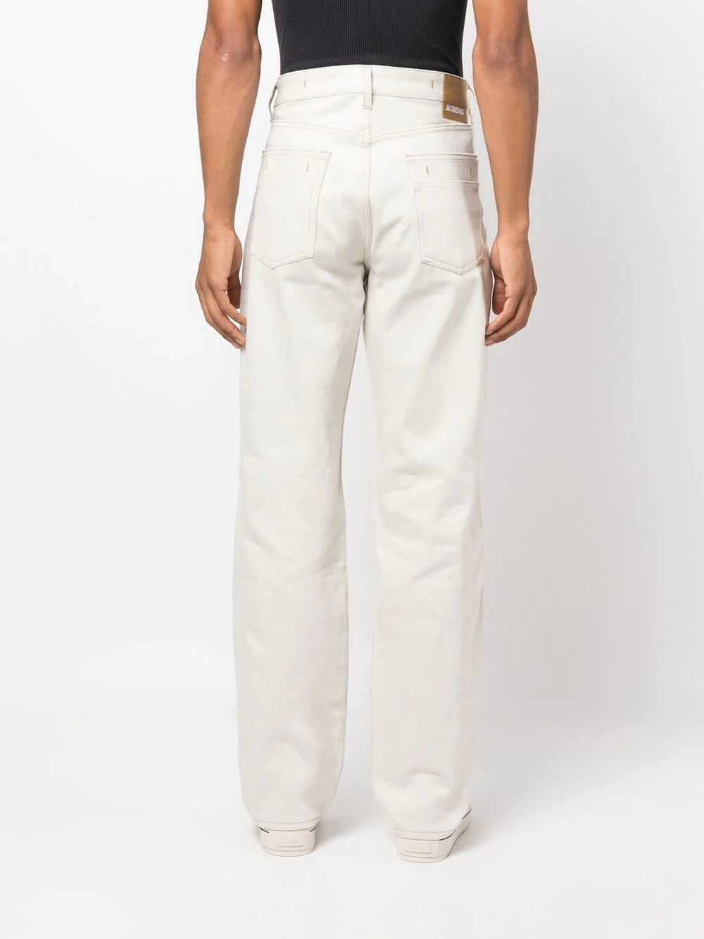 high-waist straight-leg jeans - 4