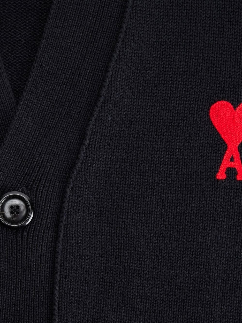 Ami de Coeur intarsia-logo cardigan - 6