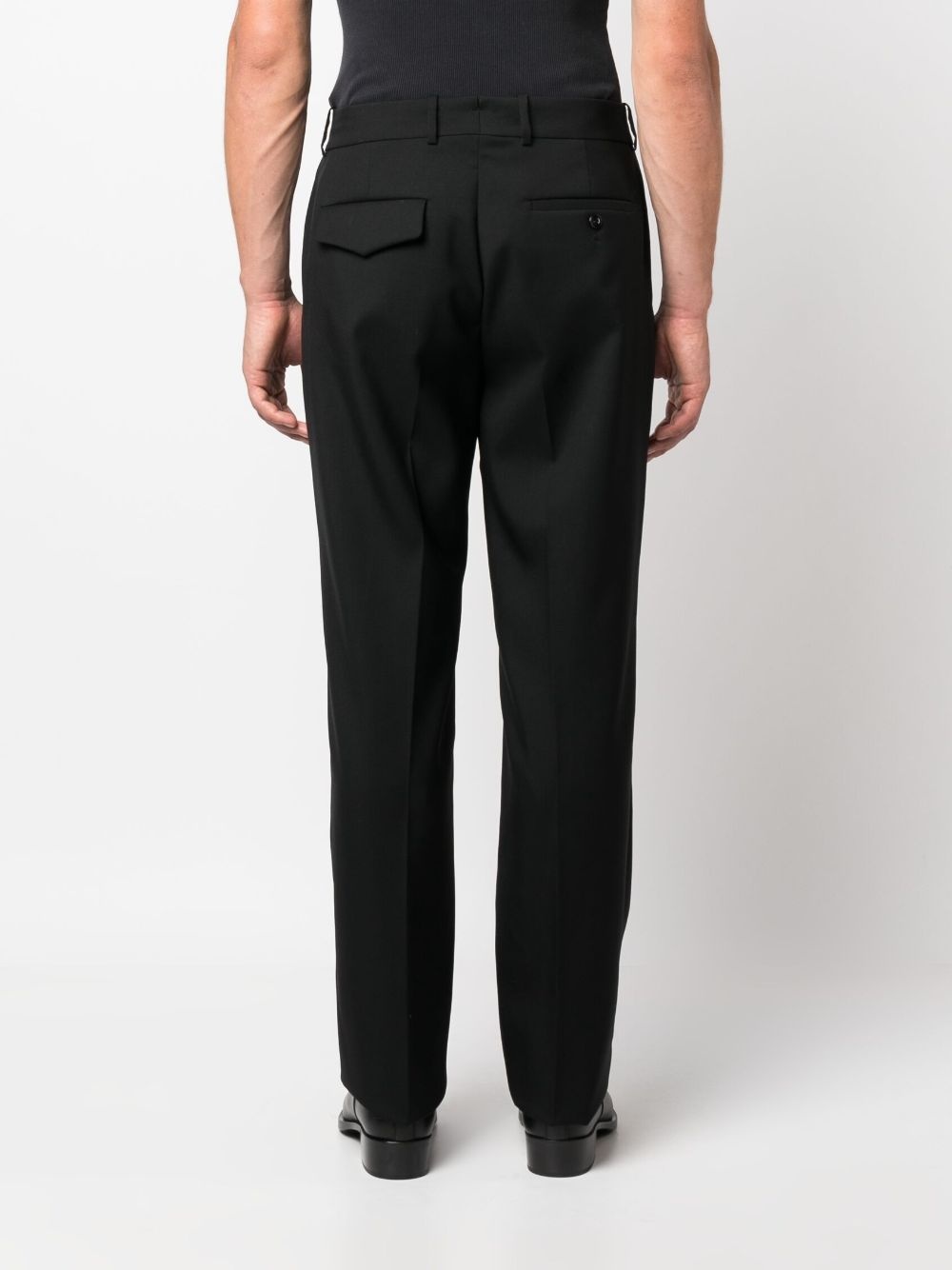 straight-leg wool trousers - 4