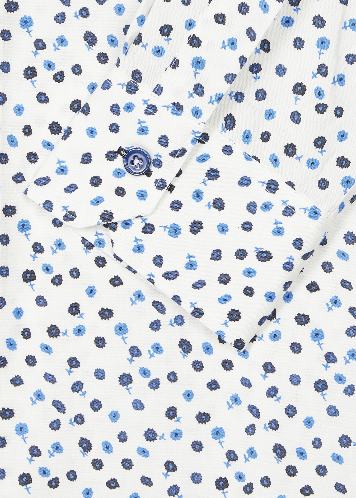 Tailored-Fit White 'Small Floral' Print Shirt - 2