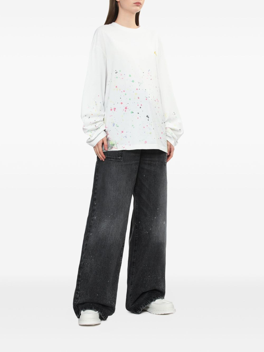 paint-splatter long-sleeve top - 2