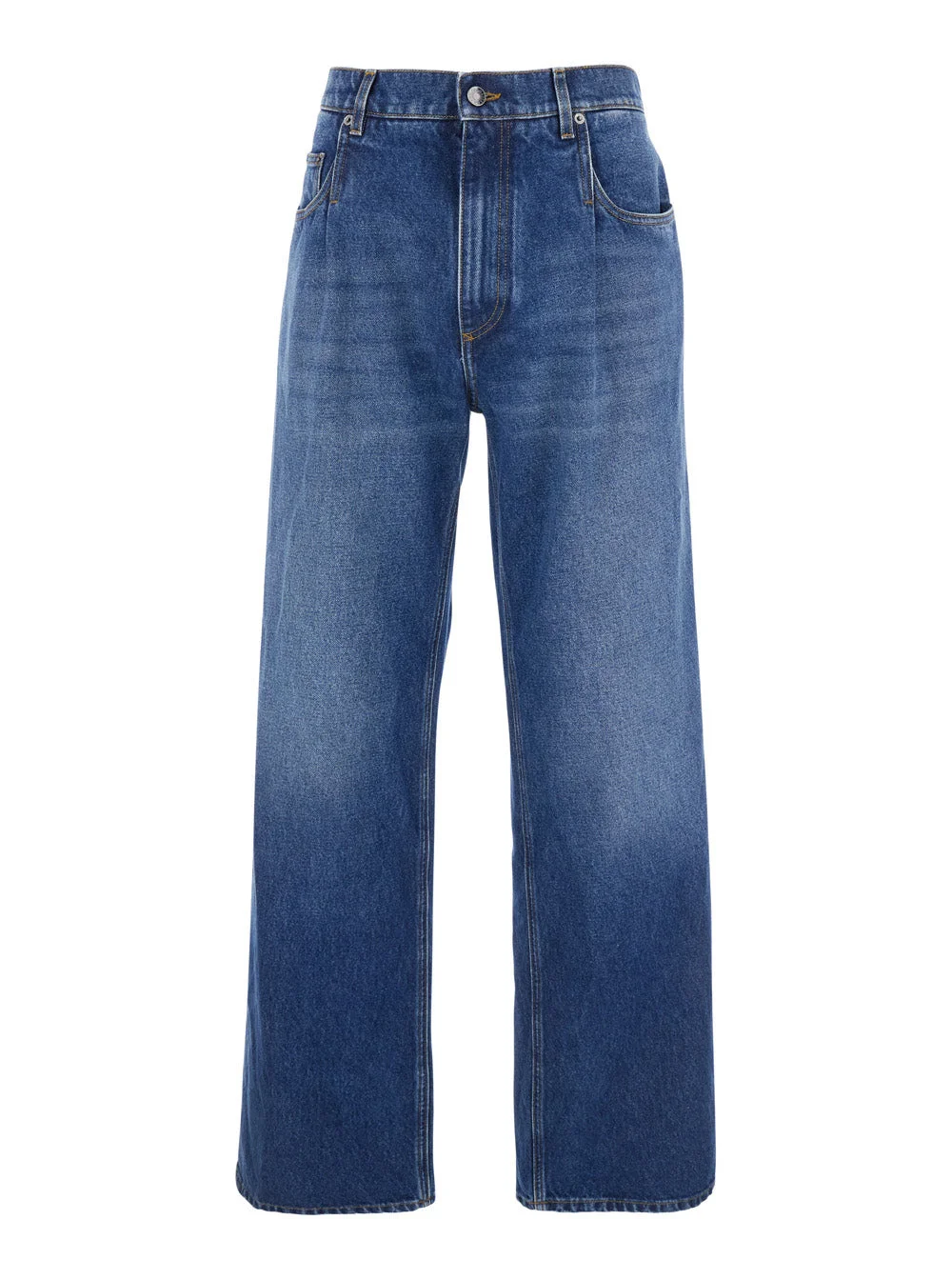 Dolce & Gabbana Men Blue Jeans With Logo Patch On The Rear In Denim Man - 1