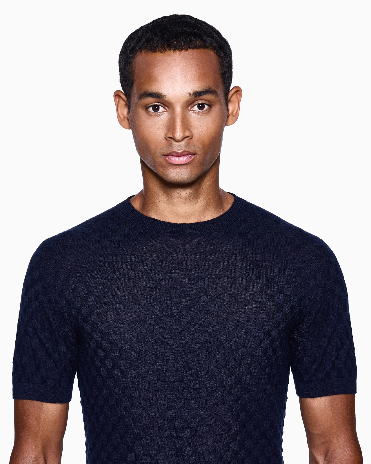 SHORT-SLEEVED CREW-NECK JUMPER IN CASHMERE AND SILK - 5