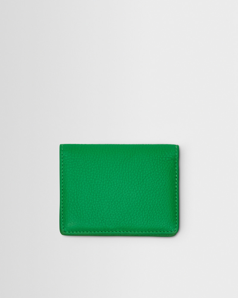 Forbe - Bright Green Grain Leather Cardholder 4