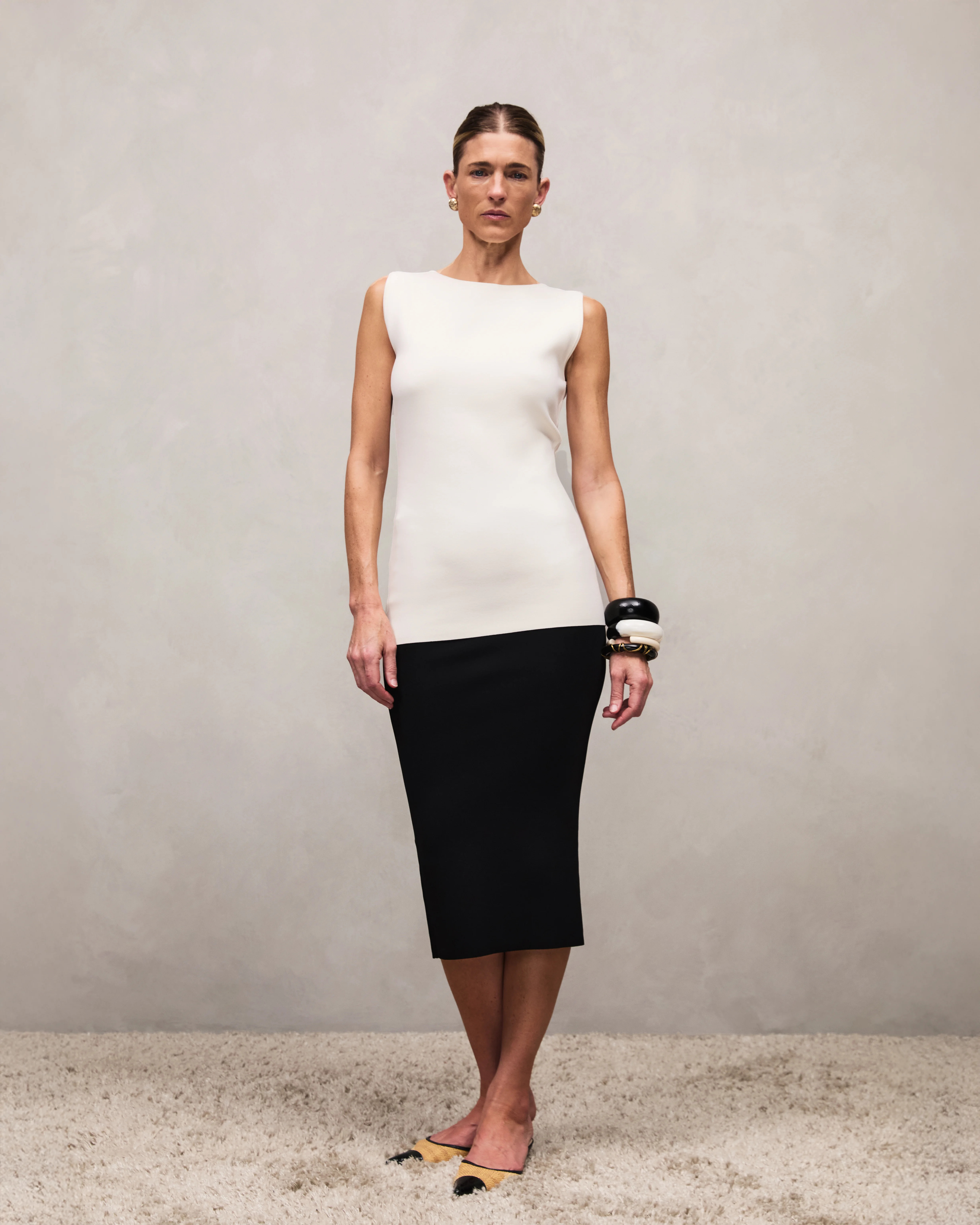 BOAT NECK TOP OFF WHITE - 5