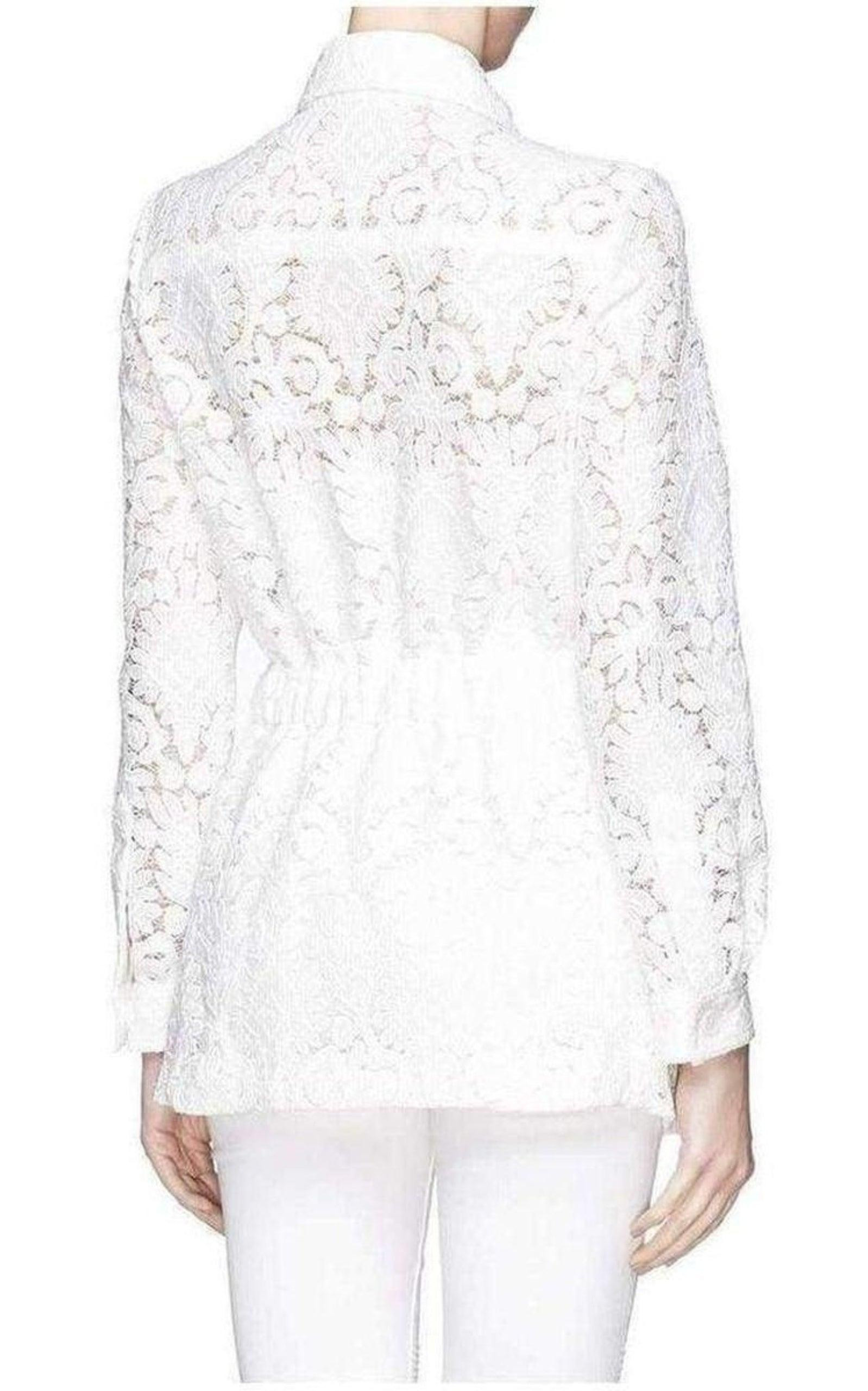 Guipure Embroidery Lace Shirt Coat - 3