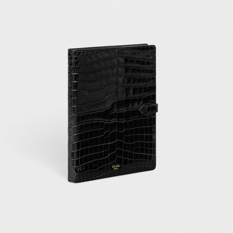 CELINE Medium notebook cover in crocodile outlook