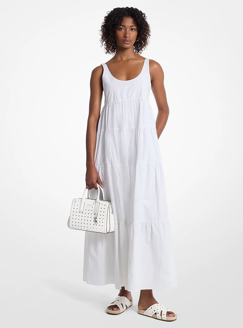 Stretch Cotton Tiered Dress 1