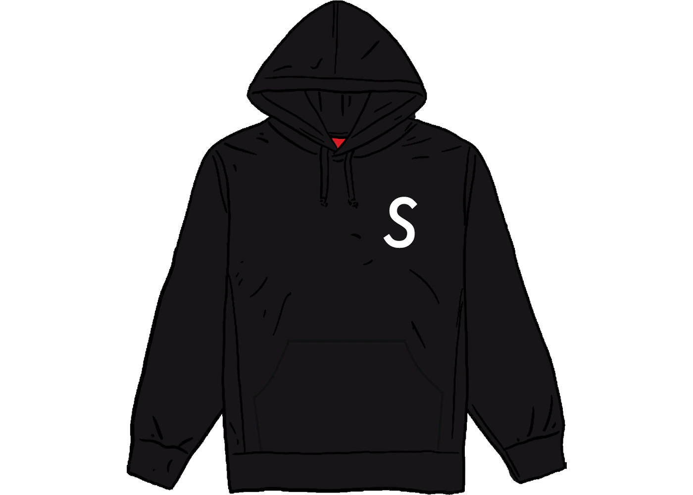Supreme Swarovski S Logo Hooded Sweatshirt Black - 1